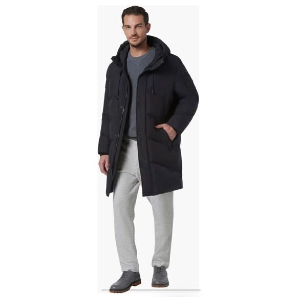 ANDREW MARC Sullivan Down Hooded Puffer Parka in Black NWT Size Small - Picture 4 of 9